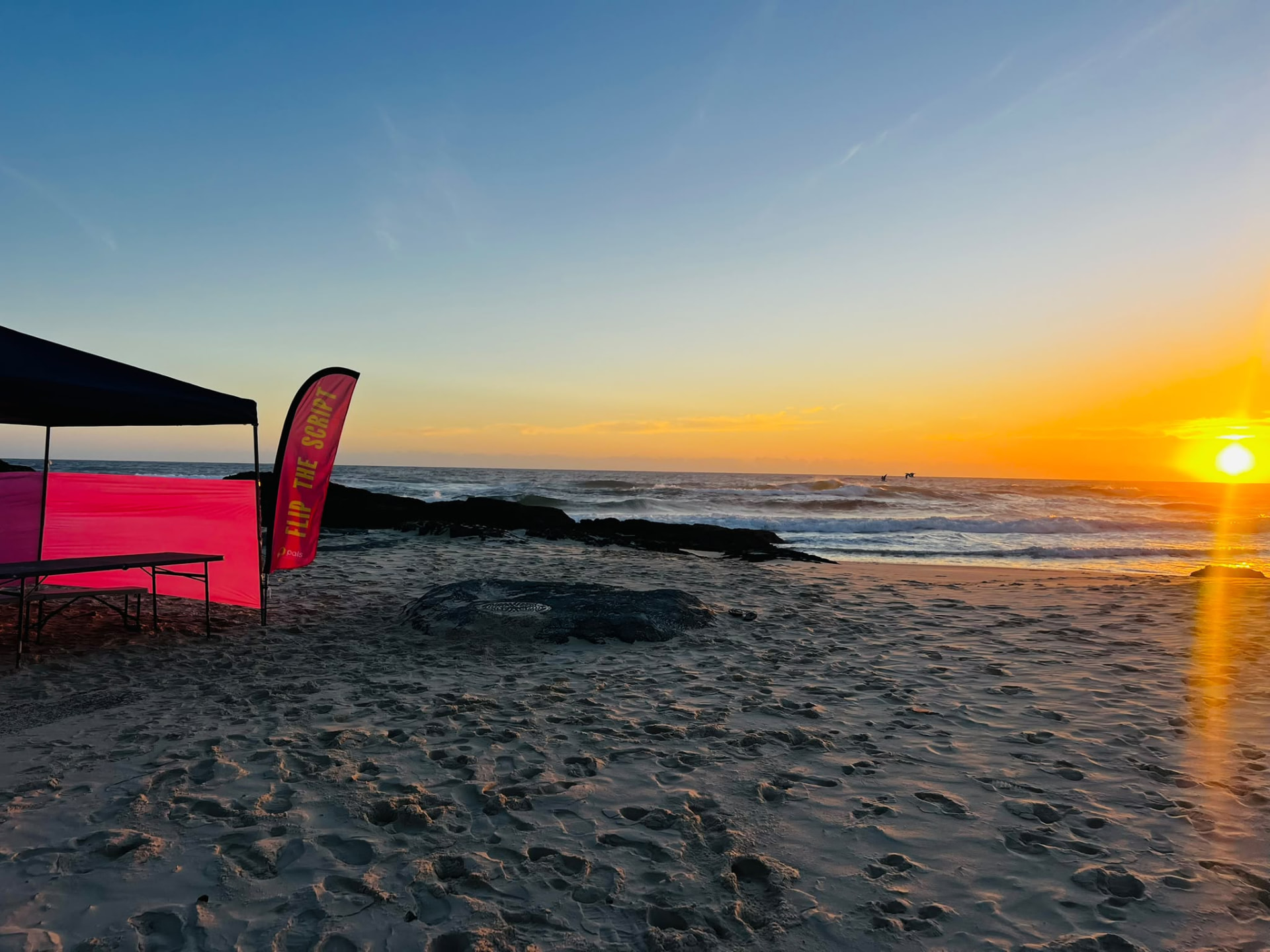 Sunrise on Currumbin beach